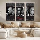 Thinker Quintet Canvas Wall Art – Martin, Obama, Malcolm X,