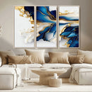 Gold Marble Art - Abstract Geode Gold And Blue Marble Shape