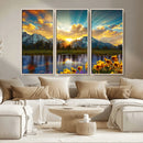Grand Teton Park Sunrise Wall Art – Vibrant Landscape Canvas by MyGreatCanvas | Canvas Wall Art Prints | Photo Prints & Wall Decor