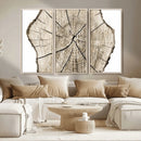 Abstract Wood Tree Ring Wall Art - Ready to Hang Minimalist