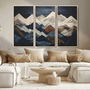 Rustic Mountain Landscape Wall Art Canvas Print – Framed 3D