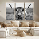Texas Cow Longhorn Wall Art Canvas Print for Farm House Wall by MyGreatCanvas | Canvas Wall Art Prints | Photo Prints & Wall Decor