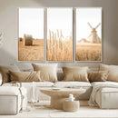 Vintage Farmhouse Triptych Wall Art – Giclée Canvas