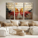 Abstract Angel Wings Canvas Wall Art – Framed and Ready to