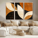 Geometric Abstract Wall Art Canvas Print, Mid Century Modern