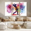 Colorful Golfer Swing Wall Art Canvas Print - Ready to Hang, by MyGreatCanvas | Canvas Wall Art Prints | Photo Prints & Wall Decor