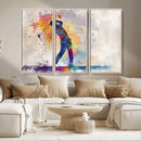 Watercolor Golf Swing Wall Art Canvas Print | Vibrant