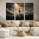 Jesus Walking on Water Wall Art Canvas Print - Religious