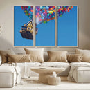 Carl Fredricksen, Up Movie Wall Art, Balloons Wall Art, Air