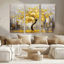 Golden Tree Canvas Print | Abstract Wall Art for Modern