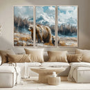 Bear and Baby Bear Wall Art Canvas Print