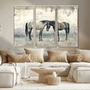 Chines Style Majestic Horses Wall Art | Ready to Hang and