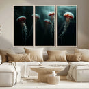 Abstract Jellyfish Wall Art Canvas Print