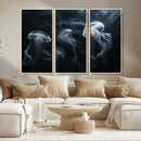 Jellyfish Wall Art Canvas Print, Elegant Wall Decor