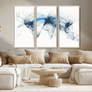 Flight Route Map Wall Art Canvas Print, Abstract Air Traffic