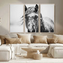Western Wall Art | Black and White Winter Horse Wall Art | by MyGreatCanvas | Canvas Wall Art Prints | Photo Prints & Wall Decor