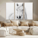 Majestic White Horse Wall Art | Ready to Hang and Framed |