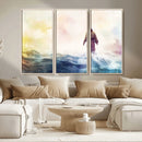 Watercolor Jesus Walking on Water Canvas Print, Christian by MyGreatCanvas | Canvas Wall Art Prints | Photo Prints & Wall Decor