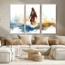 Watercolor Jesus Walking Wall Art Print, Jesus Water Canvas by MyGreatCanvas | Canvas Wall Art Prints | Photo Prints & Wall Decor