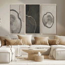 Minimalist Tree Rings Wall Art | Modern Abstract Canvas