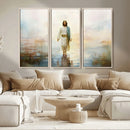 Framed Jesus Walking on Water Wall Art - 3-Panel Christian by MyGreatCanvas | Canvas Wall Art Prints | Photo Prints & Wall Decor