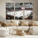 Lausanne Arena Ice Hockey Stadium Wall Art Canvas Print,