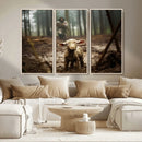 Jesus Running After a Lost Lamb Canvas Wall Art Print