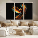 Fiery Phoenix Canvas Print | Ready to Hang Wall Art | Bold