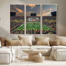 University of Michigan Wolverines Print Canvas, Football