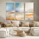 Abstract Landscape Wall Art Canvas Print - Warm Tones of