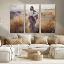 Jesus the Good Shepherd Wall Art Canvas Print - Lost Lamb