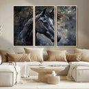 Large Abstract Horse Wall Art Canvas Print | Farmhouse Wall
