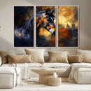 Abstract Horse Art Print - Abstract Canvas Wall Art |