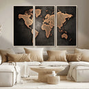 World Map Canvas Print – Framed Travel Map Wall Art for