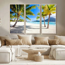 Blue Beach and Sea Wall Art Canvas Print by MyGreatCanvas | Canvas Wall Art Prints | Photo Prints & Wall Decor