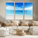 Beach Scene Canvas Wall Art Print – Tranquil Ocean Horizon by MyGreatCanvas | Canvas Wall Art Prints | Photo Prints & Wall Decor