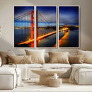 Large Wall Art San Francisco Canvas Print - Wonderful Golden