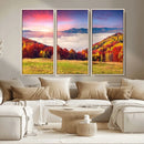 Autumn Mountain Foggy Landscape Wall Art Canvas Print | by MyGreatCanvas | Canvas Wall Art Prints | Photo Prints & Wall Decor