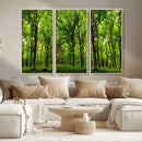 Lush Green Forest Canvas Print | 3-Panel Forest Wall Art | by MyGreatCanvas | Canvas Wall Art Prints | Photo Prints & Wall Decor