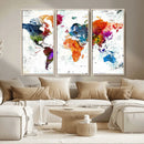 World Map Canvas Print – Framed Travel Map Wall Art for by MyGreatCanvas | Canvas Wall Art Prints | Photo Prints & Wall Decor