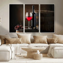 Red Wine and Bottle Canvas Print by MyGreatCanvas | Canvas Wall Art Prints | Photo Prints & Wall Decor