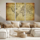 Push Pin World Map Canvas Print – Travel Tracker Wall Art