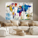 World Map Canvas Print – Framed Travel Map Wall Art for by MyGreatCanvas | Canvas Wall Art Prints | Photo Prints & Wall Decor