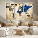 World Map Canvas Print – Detailed Map of the World Wall Art by MyGreatCanvas | Canvas Wall Art Prints | Photo Prints & Wall Decor