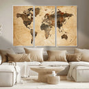 Push Pin World Map Canvas Print – Framed Travel Tracker Wall by MyGreatCanvas | Canvas Wall Art Prints | Photo Prints & Wall Decor