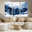 Abstract Blue Mountain Canvas Wall Art – Modern Triptych by MyGreatCanvas | Canvas Wall Art Prints | Photo Prints & Wall Decor