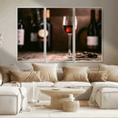 Red Wine and Bottle Canvas Print by MyGreatCanvas | Canvas Wall Art Prints | Photo Prints & Wall Decor