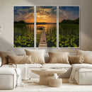 Lake and Flower Wall Art Canvas Print