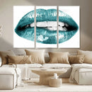 Blue Lips Wall Art Canvas Print by MyGreatCanvas | Canvas Wall Art Prints | Photo Prints & Wall Decor