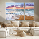 Coastal Sunset Art Beach Canvas Wall Art Print | Ocean Waves by MyGreatCanvas | Canvas Wall Art Prints | Photo Prints & Wall Decor